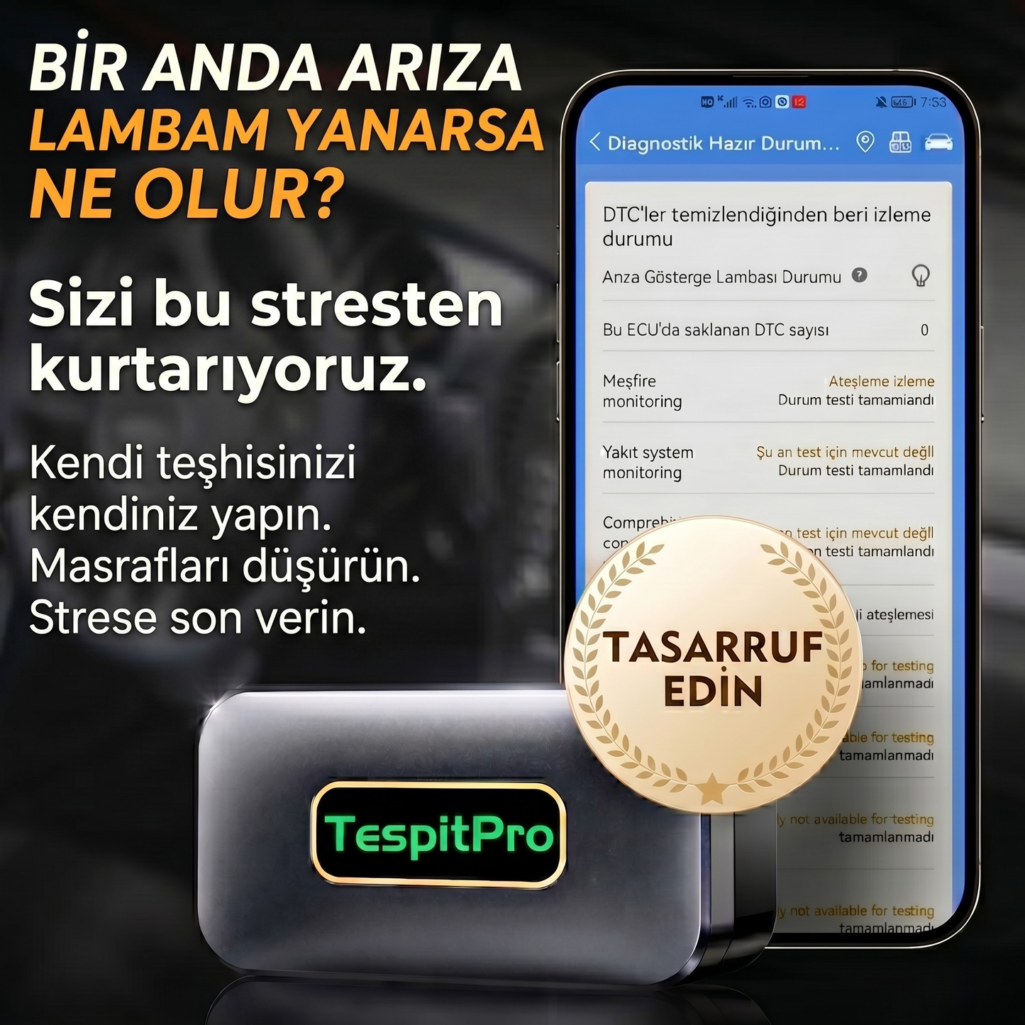 Araç Arıza Tespit Cihazı - Tespit Pro™
